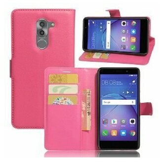 Huawei Mate 9 Lite Portemonnee Hoesje Met Pasjeshouder Bookcase Roze