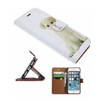 iPhone 7 Hoesje Met Pasjeshouder Bookcase Puppy