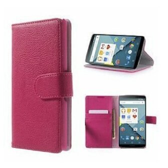 LG G4 Note Hoesje Met Pasjeshouder Bookcase Roze