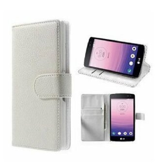 LG Optimus F60 Hoesje Met Pasjeshouder Bookcase Wit