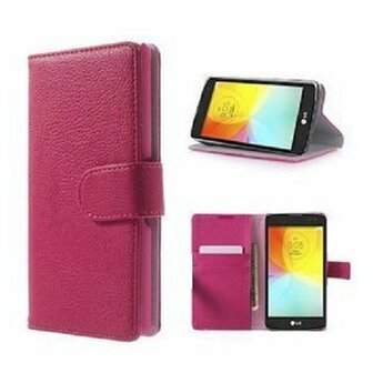 LG Optimus L Fino Hoesje Met Pasjeshouder Bookcase Roze