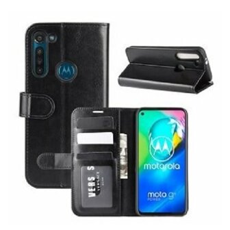 Motorola Moto G8 Power Hoesje Met Pasjeshouder Bookcase Zwart