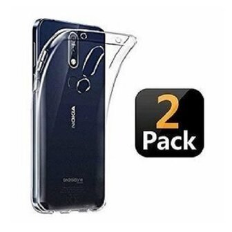 Nokia 7.1 Hoesje TPU Siliconen Transparant 2 STUKS