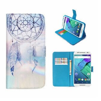 Motorola X Style Hoesje Met Pasjeshouder Bookcase Dreamcatcher