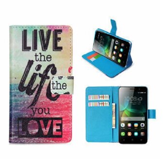 Huawei Honor 4C Hoesje Met Pasjeshouder Bookcase Life