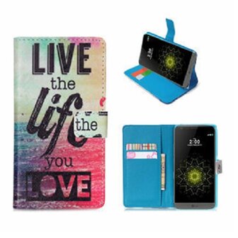 LG G5 Hoesje Met Pasjeshouder Bookcase Life