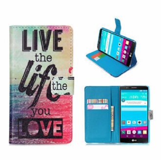 LG G4 Hoesje Met Pasjeshouder Bookcase Life