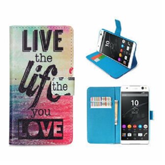 Sony Xperia C5 Ultra Hoesje Met Pasjeshouder Bookcase Life