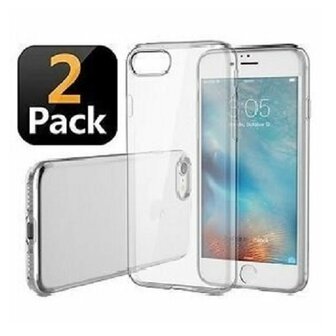 iPhone 7 Hoesje TPU Siliconen Transparant 2 STUKS