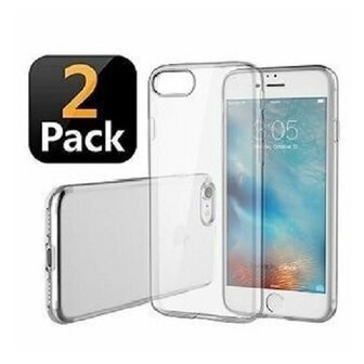 iPhone 7 PLUS Hoesje TPU Siliconen Transparant 2 STUKS