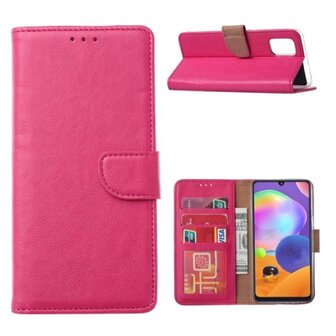 Samsung A22 5G Hoesje Met Pasjeshouder Bookcase Roze