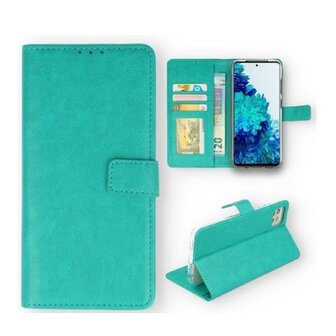 Samsung A22 5G Hoesje Met Pasjeshouder Bookcase Turquoise