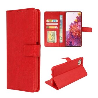Samsung A22 Plus 5G Hoesje Met Pasjeshouder Bookcase Rood