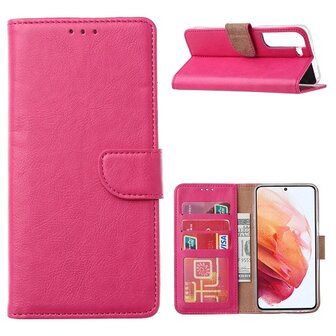 Samsung A22 Plus 5G Hoesje Met Pasjeshouder Bookcase Roze