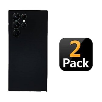 Samsung S22 Ultra Hoesje TPU Siliconen Zwart 2 STUKS