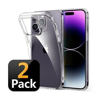 iPhone 14 Pro Max Hoesje TPU Siliconen Transparant 2 STUKS