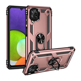 Samsung A22 4G Hybrid Armor Anti Shock Hoesje Rose Goud 