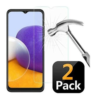 Samsung A22 5G Screenprotector Beschermglas 2 STUKS