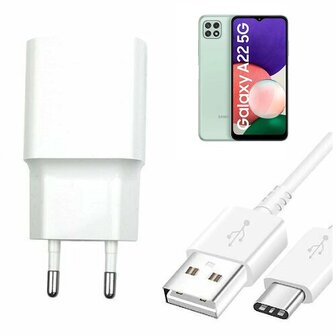 Samsung A22 5G Oplader Snellader USB C