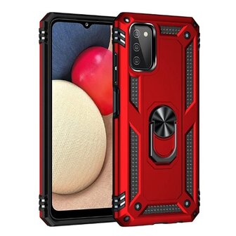 Samsung A03s Hybrid Armor Anti Shock Hoesje Rood