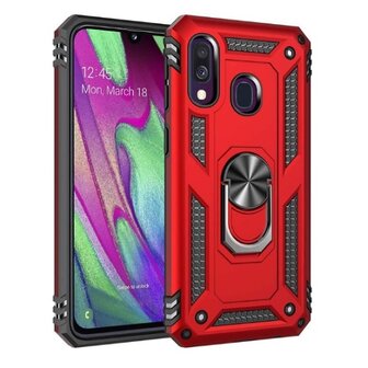 Samsung A40 Hybrid Armor Anti Shock Hoesje Rood