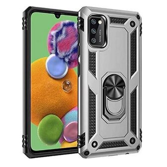 Samsung A41 Hybrid Armor Anti Shock Hoesje Zilver