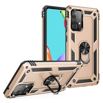 Samsung A72 Hybrid Armor Anti Shock Hoesje Goud