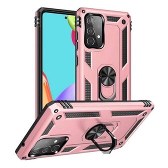 Samsung A72 Hybrid Armor Anti Shock Hoesje Rose Goud