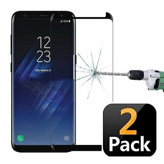 Samsung S8 Screenprotector Beschermglas FULL 2x