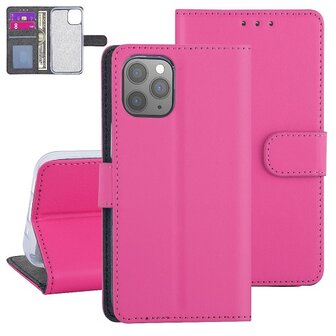 iPhone 12 Hoesje Met Pasjeshouder Bookcase Roze