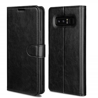 Samsung Note 8 Hoesje Met Pasjeshouder Bookcase Zwart