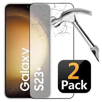 Samsung S23 Plus Screenprotector Beschermglas 2x
